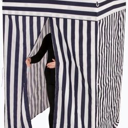 Impact Canopy 4' x 4' Portable Dressing Room, Pop Up Portable Changing Room, Navy Blue / White