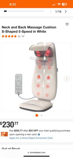 Neck And Back Massaging Cushion