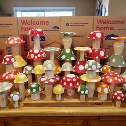 Hand Painted Mushrooms 
