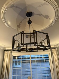 Beautiful Industrial Style Pendant Chandelier With Matching Sconces