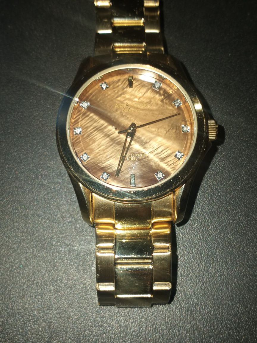 Men's Gold Diamond Armitron Watch