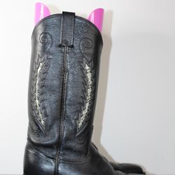 Dan Post El Paso P2809 Men’s Black Leather Western Boots 7 M