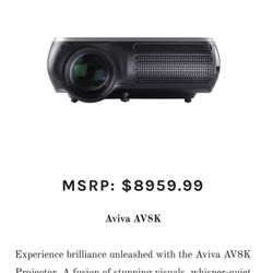 Aviva AV8K Smart Projector and 72" Screen