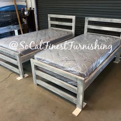 2 Twin Beds With 2 Mattresses 