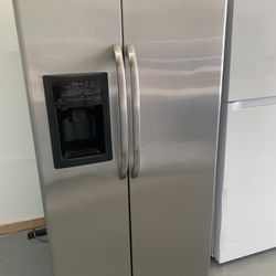 Stainless GE Side by Side Refrigerator