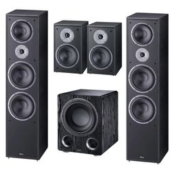 Magnat Home Audio Bundle: Supreme  Floorstanding, Shelf Speakers & Alpha RS Subwoofer,