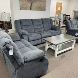 🍄 Tulen Reclining Loveseat With Console | Sectional-Gray | Sofa | Loveseat | Couch | Sofa | Sleeper| Living Room Furniture| Garden Furniture | Patio 