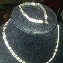 Sterling silver Set.necklace.bracelets. Hand Made