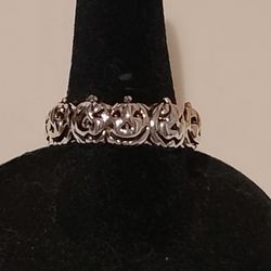 New Silver Pumkin Ring Size 6