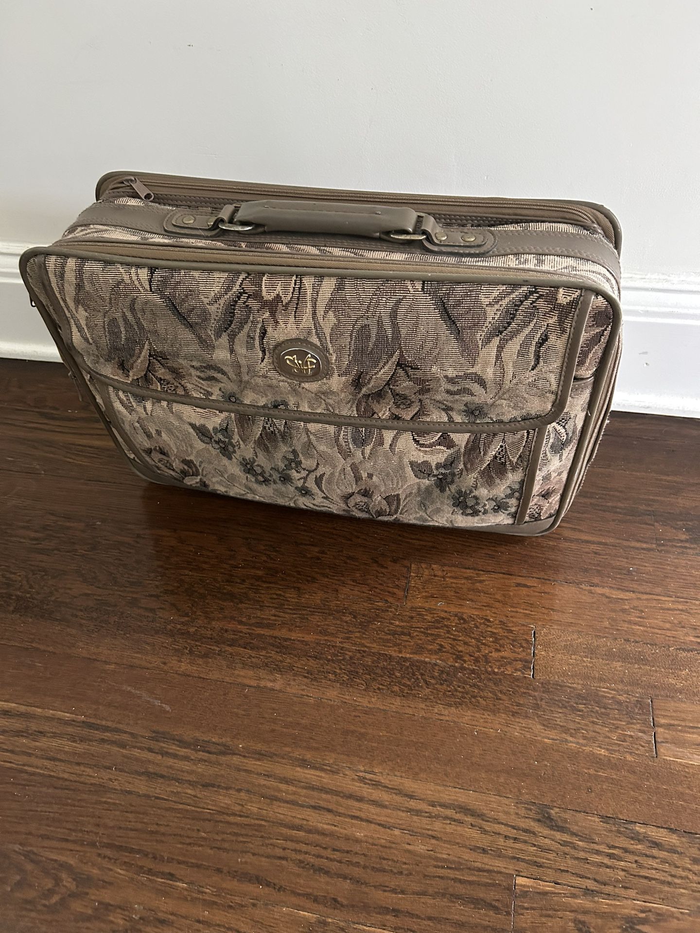 Diane Von Furstenberg Floral Tapestry Cloth Suitcase