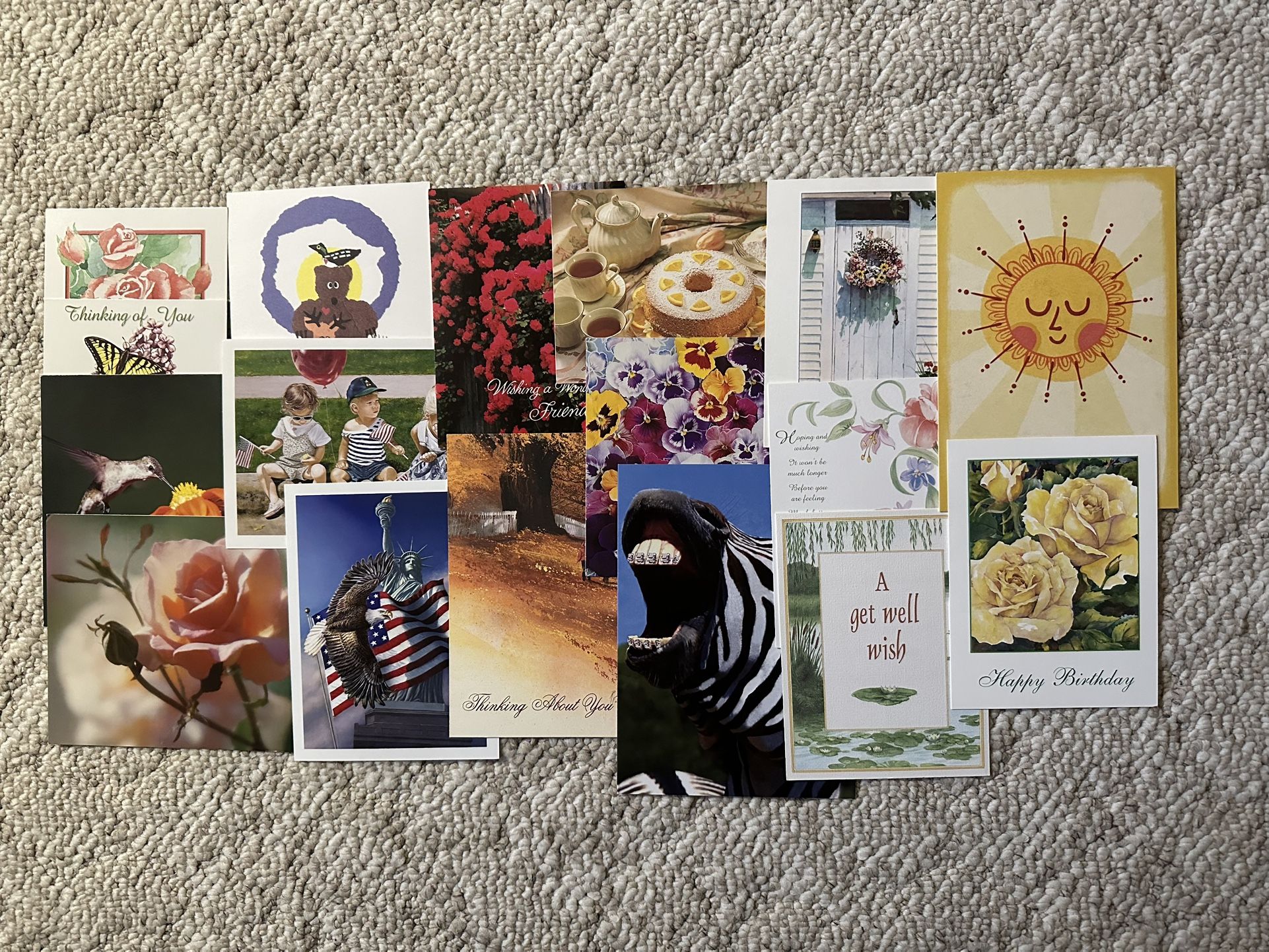 Greeting Card Assortment - Set of 17 Cards/envelopes