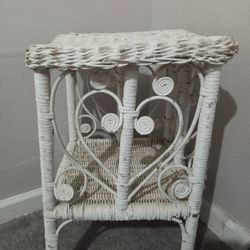 Wicker nightstand