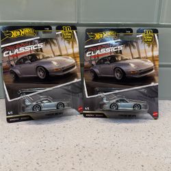 Hot Wheels Modern Classics Porsche 993 GT2 silver Diecast 1:64