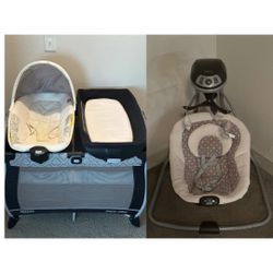 Graco Pack 'n Play & Graco Simple Sway™ Swing Excellent Condition Both For $100