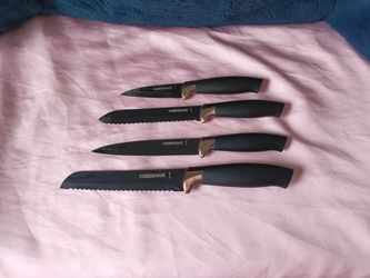 Farberware Black Kitchen Knife Set