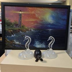 Sea Horses And Frame