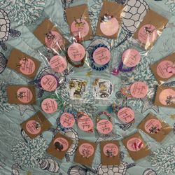 Handmade Jewlery- Softball Earrings- Softball Sticker and Charm bags