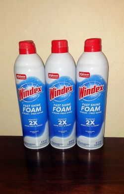 Windex Fast Shine Foam,  streak-free Shine $3 Each