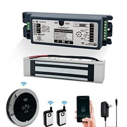 Wi-Fi 400 lb Magnetic Door Lock Kit – Remote & Touchless Switch