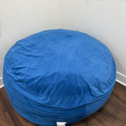 5' Blue Giant Bean Bag Chill Sack Lounge Chair Microfiber Cover