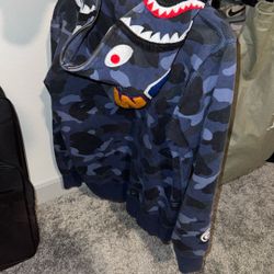 Bathing Ape Blue Hoodie 
