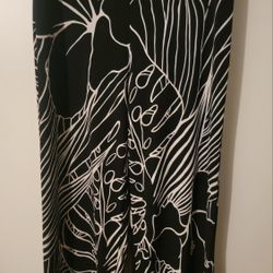 New Directions Graphic Print, Black, Wide Leg, High Rise Waist Pants Size Small
