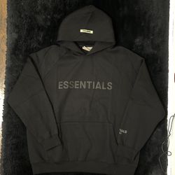 FOG Essentials Black Hoodie-Pullover|Size L
