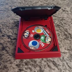 Mini Nintendo Wii With All The Cables And Red Control And Mario Game