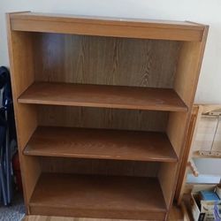 Three Shelf Wooden Bookcase