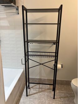 Agassiz Metal Adjustable Freestanding Over The Toilet Storage