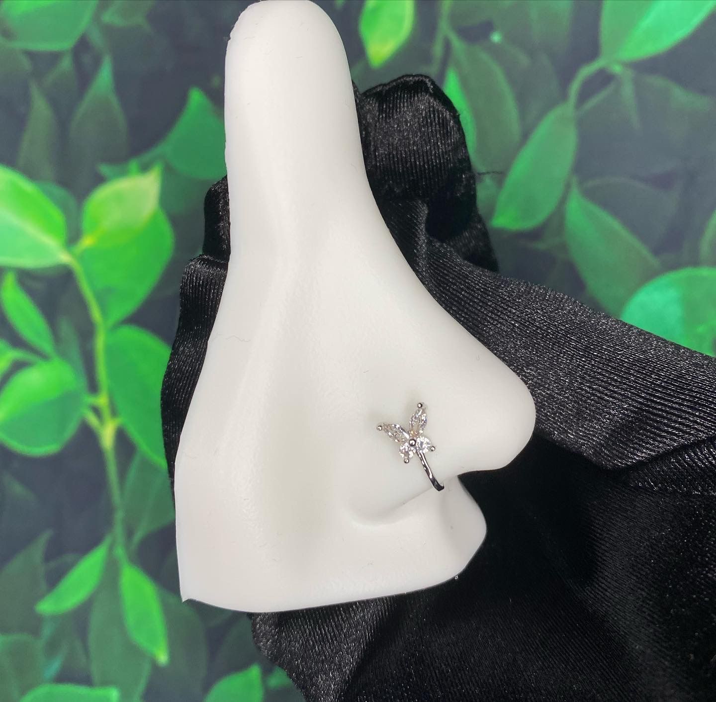 Butterfly Nose Cuff - Silver