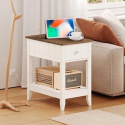 Side Table with Charging