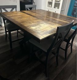 Dining set/ Wood table and chairs