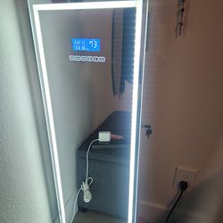 LED jewelry mirror cabinet w/ Bluetooth speaker
