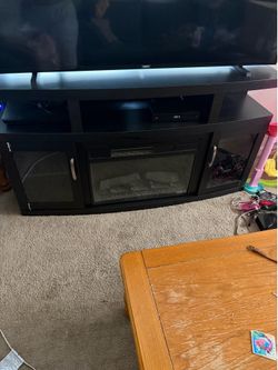 Fireplace tv stand