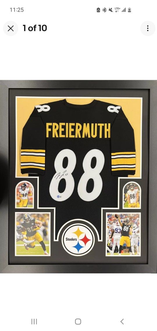 Steelers Pat Freiermuth Framed Jersey