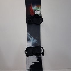 Snowboard, Binding, And Gear Set