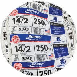 Electrical wire ROMEX 14/2 rolls of 250ft
