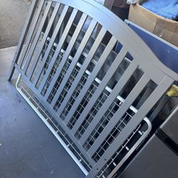 Grey Baby Crib
