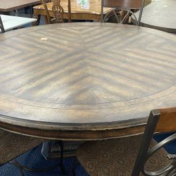 Big Round Solid Wood Dining Table 