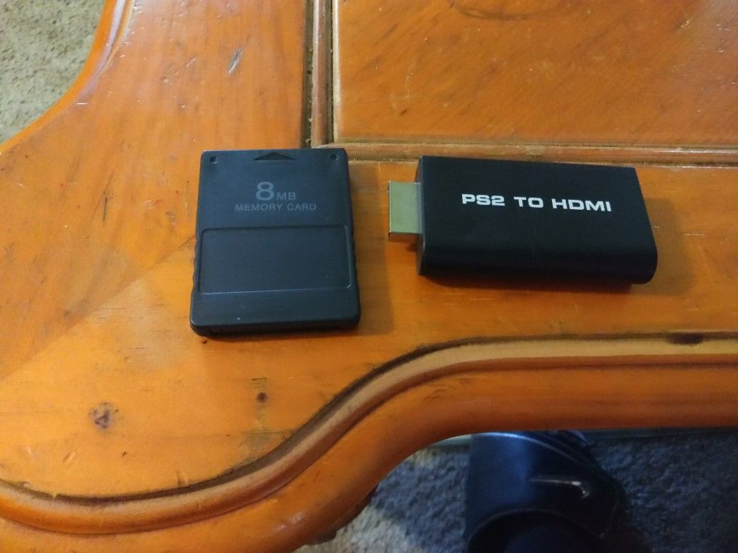 Modded ps2 memory card And ps2 to hdmi