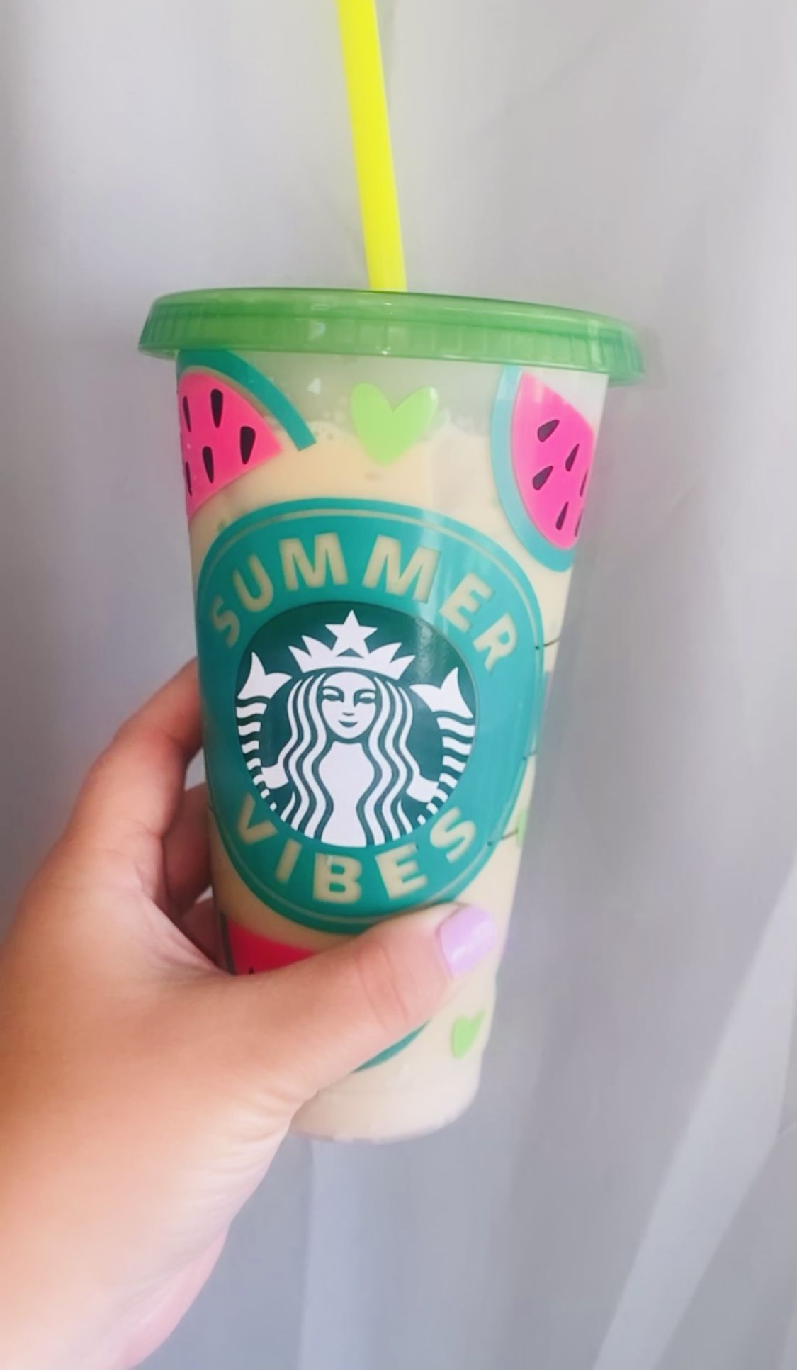 Custom Starbucks Watermelon Cup