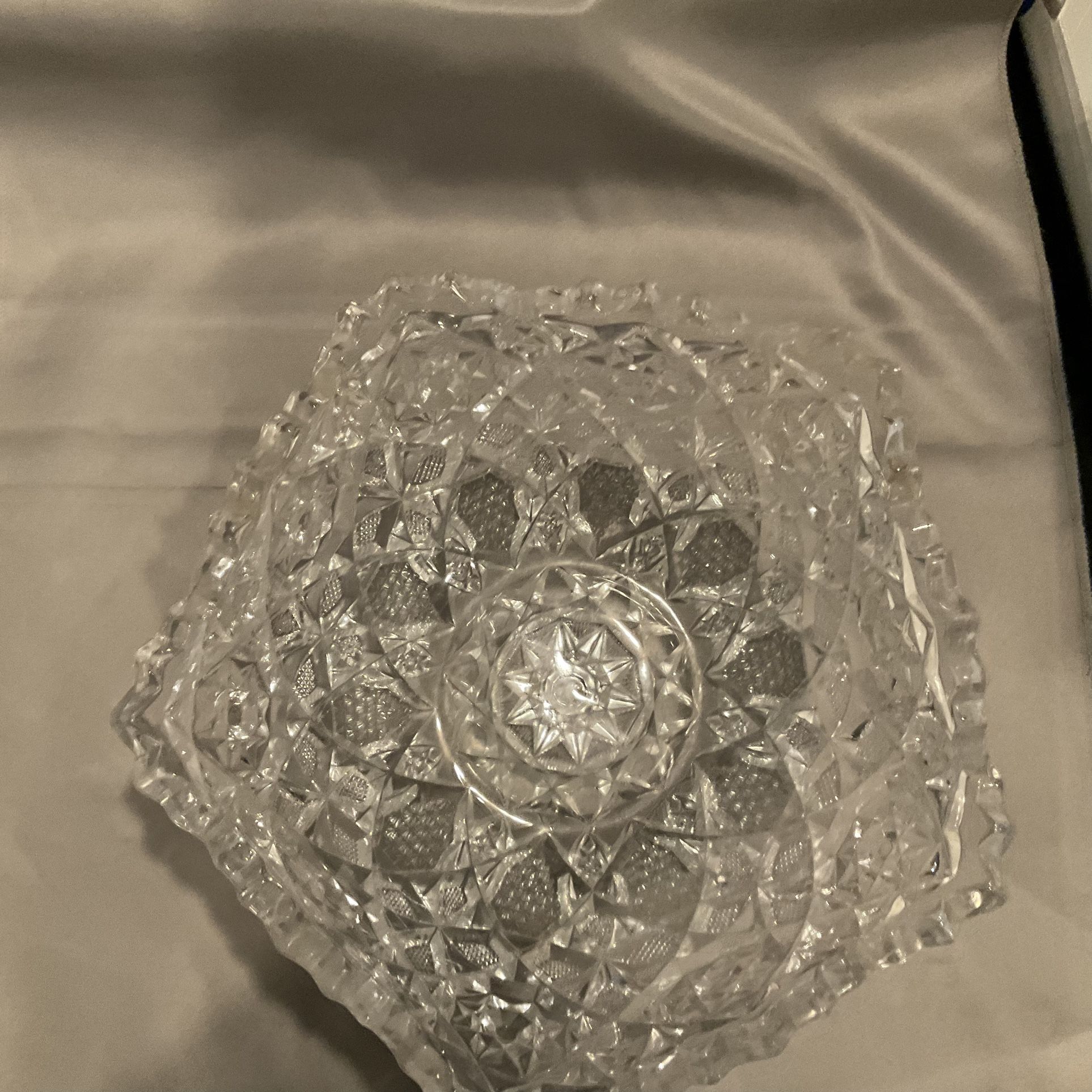 Vintage Crystal Cut Glass Bowl