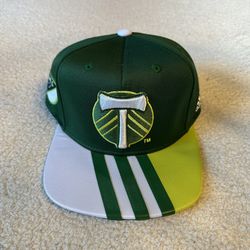 New with Tags Portland Timbers Adidas MLS Soccer Authentic Team Snapback Fit Hat Green