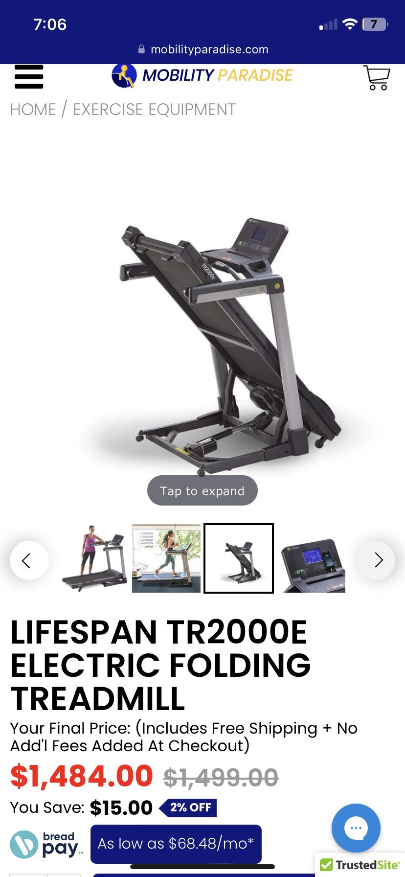 Lifespan Foldable Treadmill 