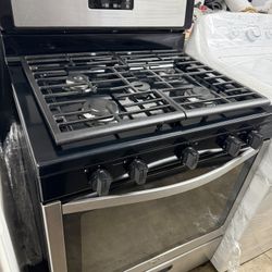 30” Whirpool Four Burners Gas Stove Stainless Steel 