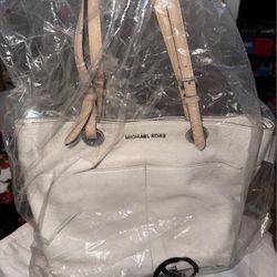MK Off White Tote Purse NEW