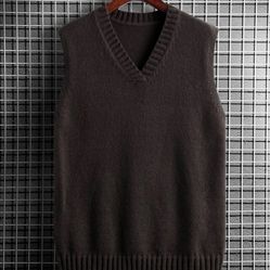 Manfinity Men Ribbed Knit Sweater Vest