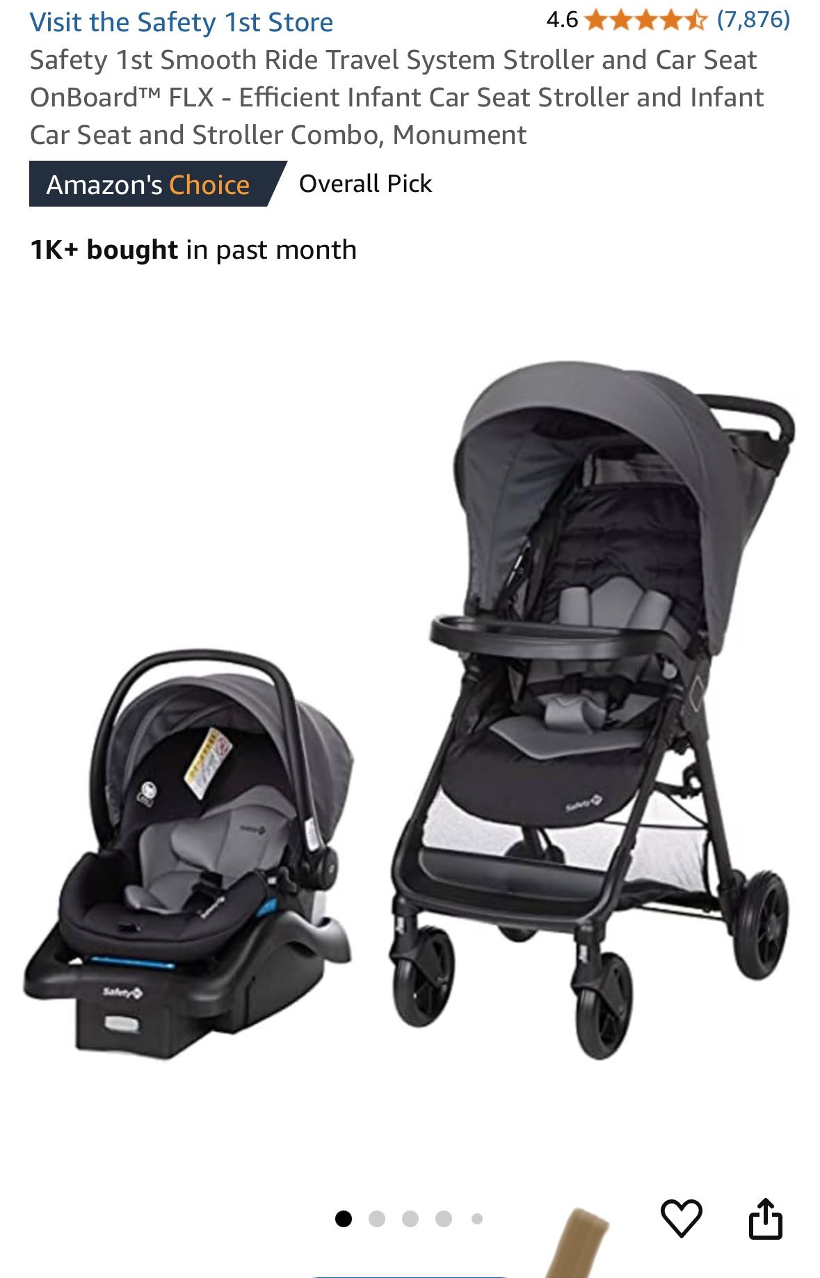 (new(negotiable) Safety 1st Smooth Ride Travel System Stroller and Car Seat OnBoard™ FLX