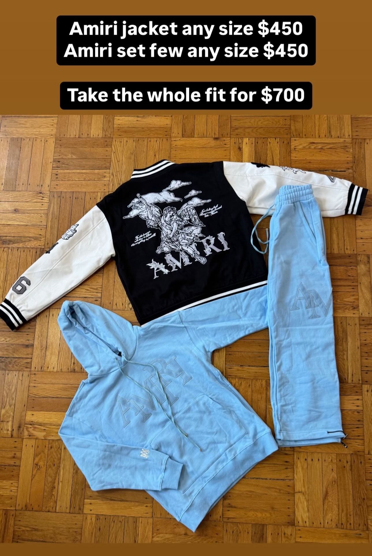 Amiri Hoodie Set & Amiri Jacket